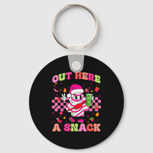 Out Here Looking Like A Snack Christmas Tree Cake  Key Ring
