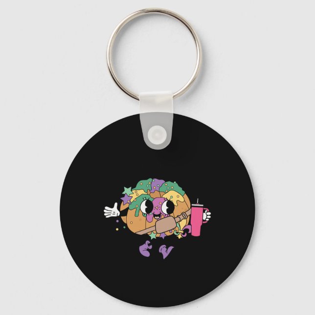Out Here Looking Like A Snack Funny Boujee King Ca Key Ring (Front)
