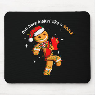 Out Here Looking Like A Snack Funny Xmas Light Gin Mouse Mat
