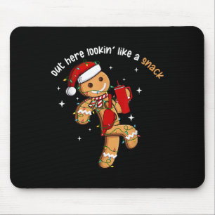 Out Here Looking Like A Snack Funny Xmas Light Gin Mouse Mat
