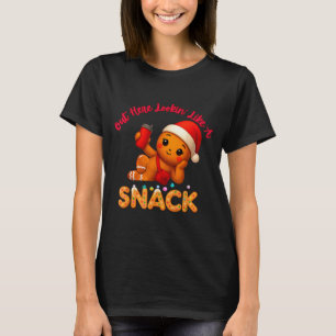 Out Here Looking Like A Snack Funny Xmas Light Gin T-Shirt