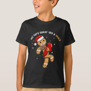 Out Here Looking Like A Snack Funny Xmas Light Gin T-Shirt