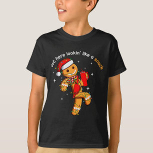 Out Here Looking Like A Snack Funny Xmas Light Gin T-Shirt