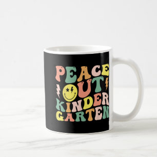 Out Kindergarten Groovy Graduation Last Day Of Sch Coffee Mug