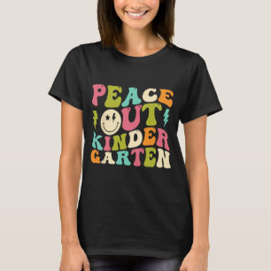 Out Kindergarten Groovy Graduation Last Day Of Sch T-Shirt