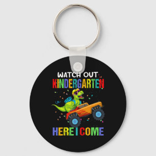 Out Kindergarten Here I Come First Day Of Dinosaur Key Ring