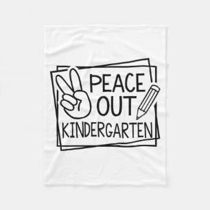Out Kindergarten Last Day Of School Summer Break Fleece Blanket