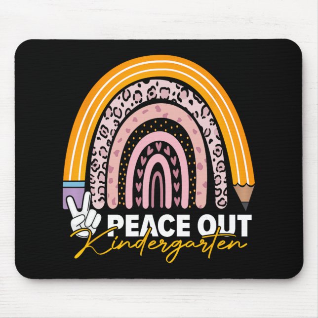 Out Kindergarten Last Day Of School Teacher Studen Mouse Mat (Front)