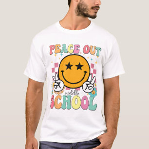 Out Middle School Groovy Graduation Last Day Of Sc T-Shirt