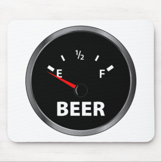 Out of Beer Fuel Gauge Mouse Mat