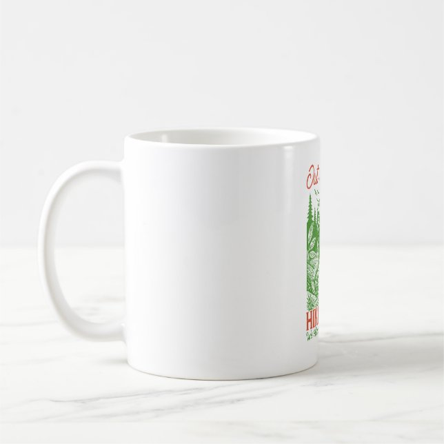 Out of Breath Funny Sloth Hiking Club Coffee Mug (Left)
