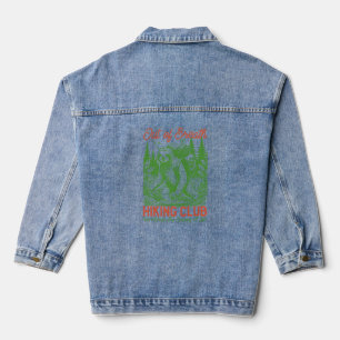 Out of Breath Funny Sloth Hiking Club Denim Jacket
