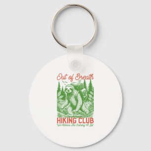 Out of Breath Funny Sloth Hiking Club Key Ring
