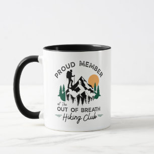 Out of Breath Hiking Club Funny Mug