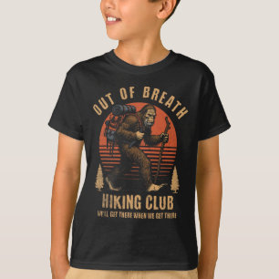 Out Of Breath Hiking Society Club Funny Outdoor Wa T-Shirt