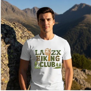 Out Of Breath Hiking Society Funny Sloth Hiker T-Shirt