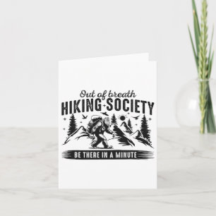 Out Of Breath Hiking Society Nature Lover Mountain Card