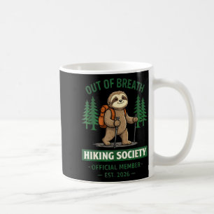Out of Breath Hiking Society Sloth Funny Trail Coffee Mug