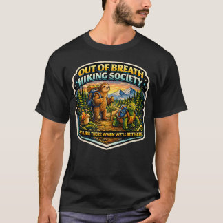 Out Of Breath Hiking Society Sloth Turtle Snail T-Shirt