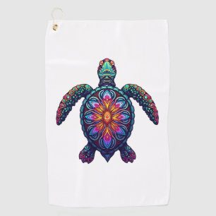 Out Of Breath Hiking Society Turtle T-Shirt Golf Towel