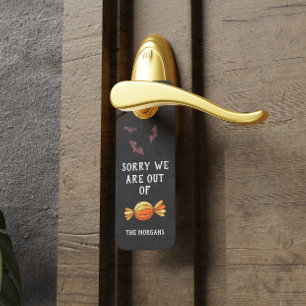 Out Of Candy Halloween Decorative Door Hanger