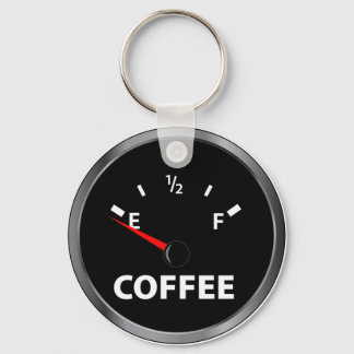 Out of Coffee Fuel Gauge Key Ring