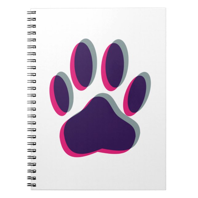Out of Focus Dog Paw Print Notebook (Front)