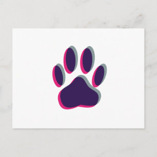 Out of Focus Dog Paw Print Postcard