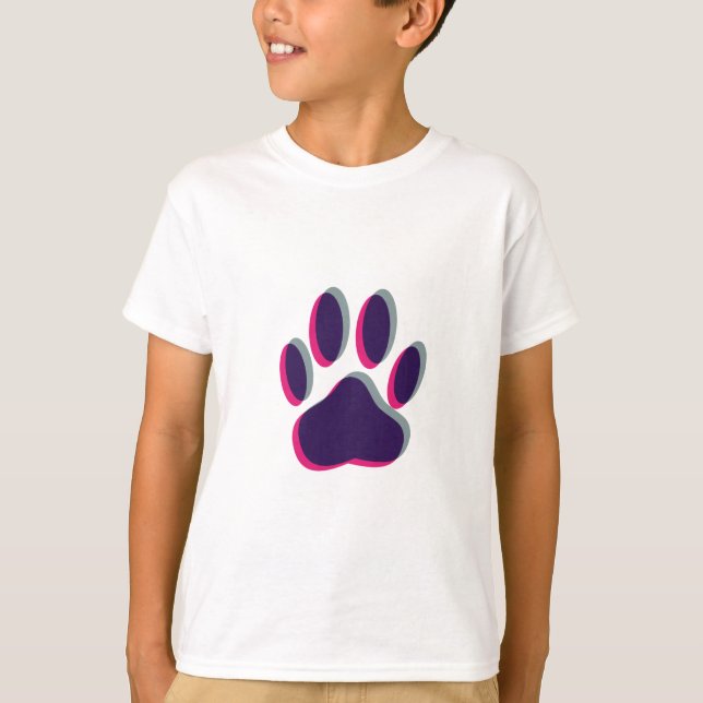 Out of Focus Dog Paw Print T-Shirt (Front)