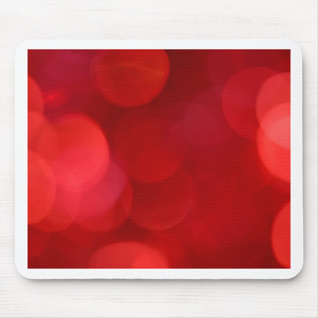 Out of Focus Red Lights Circles Mouse Mat (Front)