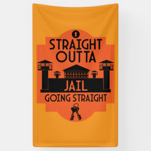 Out Of Jail Prison Release Gift Two-Tone Coffee Mu Banner