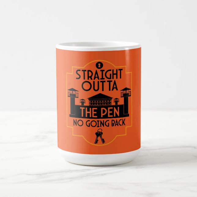 Out Of Jail Prison Release Gift Two-Tone Coffee Mu Coffee Mug (Center)