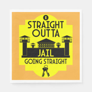 Out Of Jail Prison Release Gift Two-Tone Coffee Mu Napkin