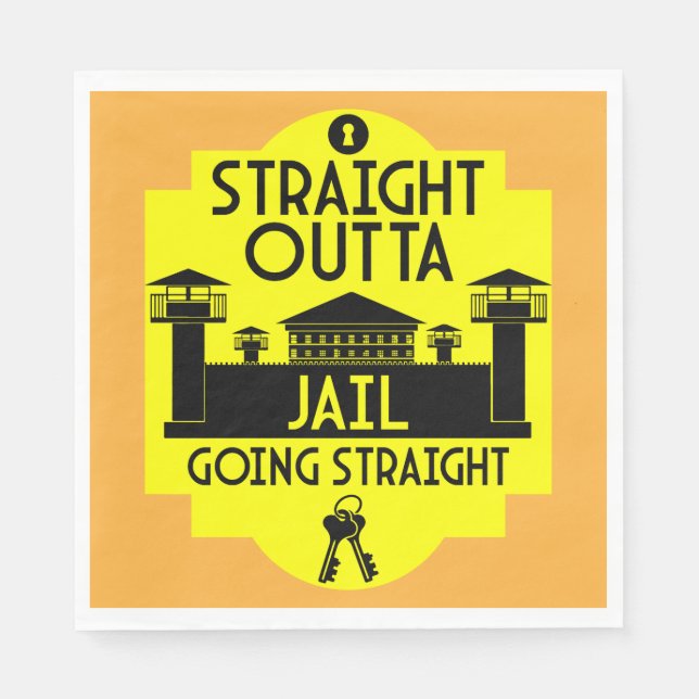 Out Of Jail Prison Release Gift Two-Tone Coffee Mu Napkin (Front)