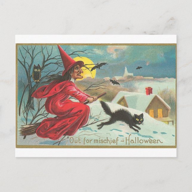 Out of Mischief - Halloween Postcard (Front)