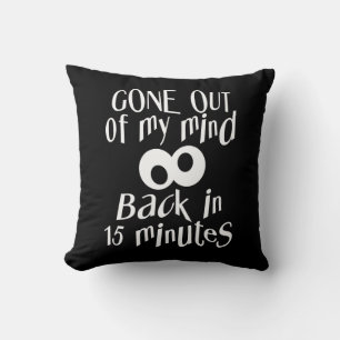 Out Of My Mind custom throw pillow