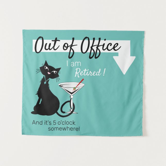 Out of Office - Backdrop / Sign Tapestry (Front (Horizontal))