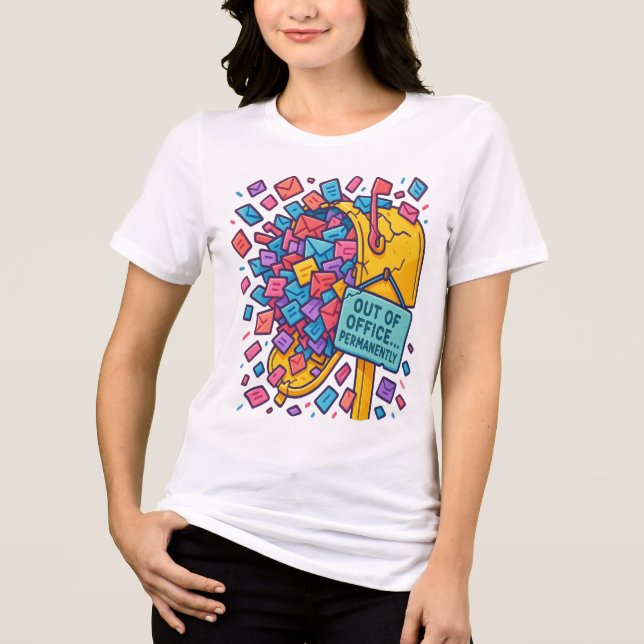 Out of Office Forever: Mailbox Meltdown Tri-Blend Shirt (Front)