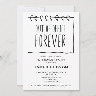 Out Of Office Forever Retirement Party Invitation