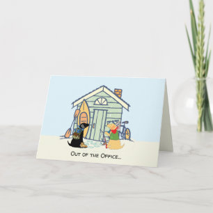Out of Office Funny Dog Greeting Card