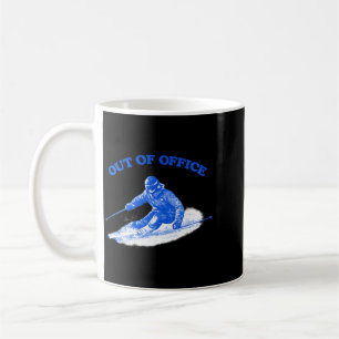 Out Of Office Ski Skier Funny Vacation Vintage Coffee Mug