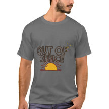 Out Of Office Vacation Retro Sunset T-shirt
