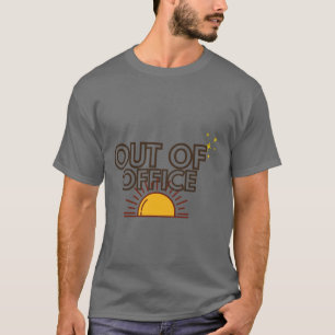 Out Of Office Vacation Retro Sunset T-shirt