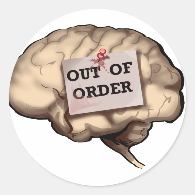 Out of Order Classic Round Sticker (Front)