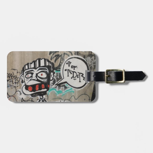 Out Of Order Graffiti Luggage Tag (Front Horizontal)