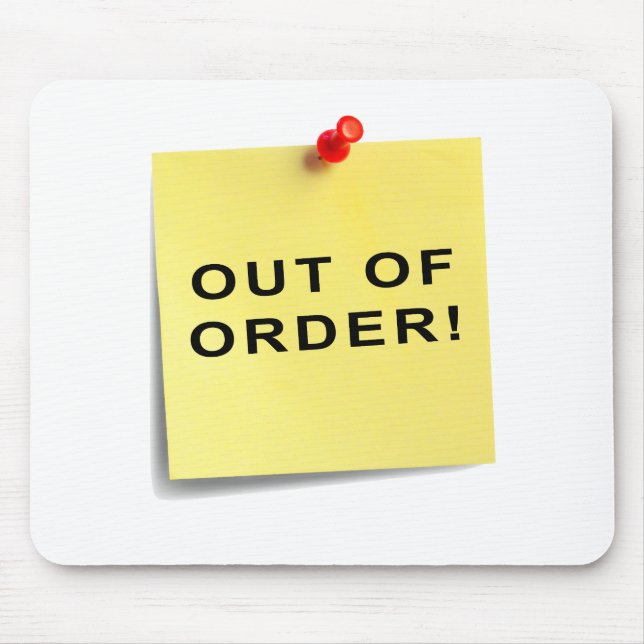 Out Of Order! Mouse Mat (Front)