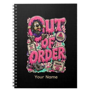 Out of Order Personalised Funny Spiral Notebook