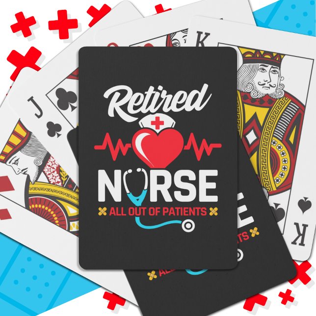 Out of Patients Retired Funny Nurse Retirement Playing Cards (Creator Uploaded)