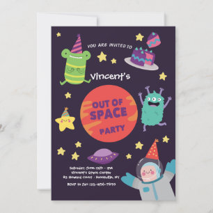 Out of Space Party Invitation