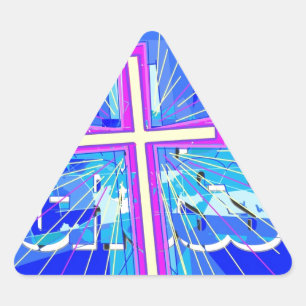 out of the blue... triangle sticker